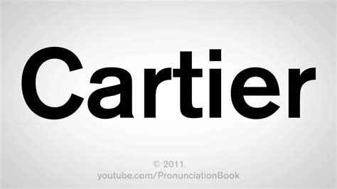 how to pronounce cartier brand.